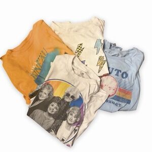 Lot Of 4 Retro Women's Size M/L Worn Used T Shirts